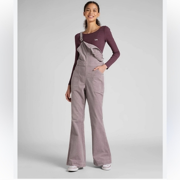 NWT Lee Factory Flare Cord OverallsColor Purple Storm